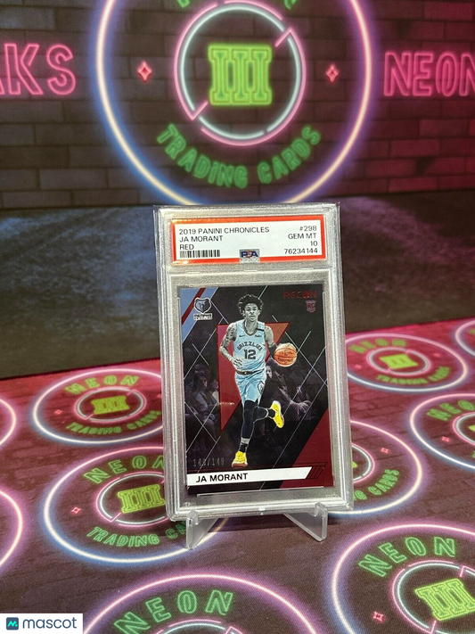 2019 Chronicles Ja Morant Rookie #298 Recon RED Prizm /149 - PSA 10