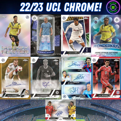 Break 886 - 22/23 Topps Chrome UEFA Club Competitions Full Case & a Half Break - 20 Boxes - Pick Your Player/Team