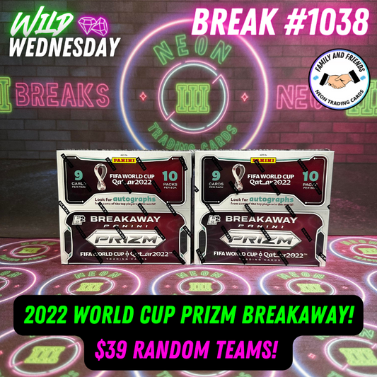 Break 1038 - 2022 World Cup Prizm Breakaway 2 Box - $39 Random Teams!