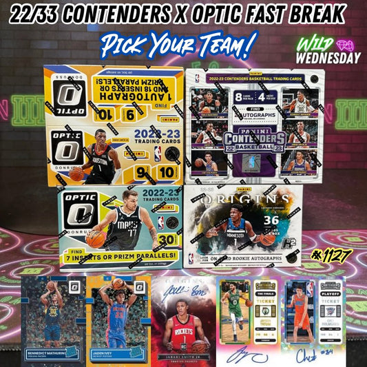 Break 1127 - NBA 22/23 Contenders x Optic Fast Break 4 Box - Pick Your Team!