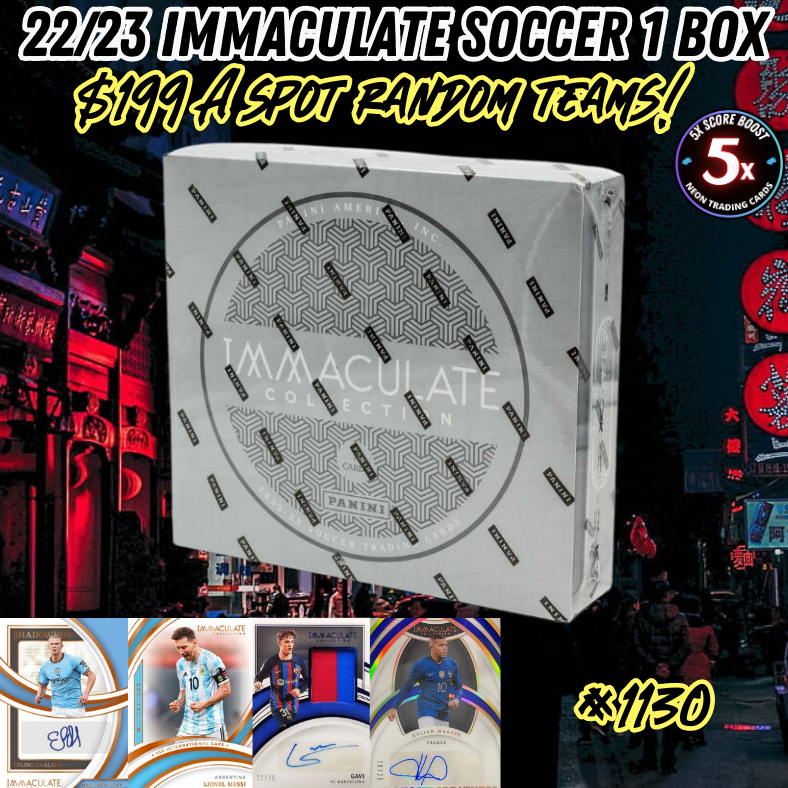 Break 1130 - 22/23 Immaculate Soccer 10 Spot - Tiered Random Teams!