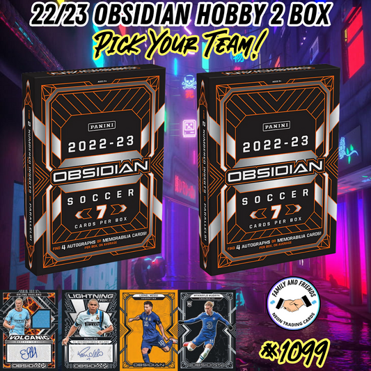 Break 1099 - 22/23 Obsidian Soccer 2 Box - Pick Your Team!