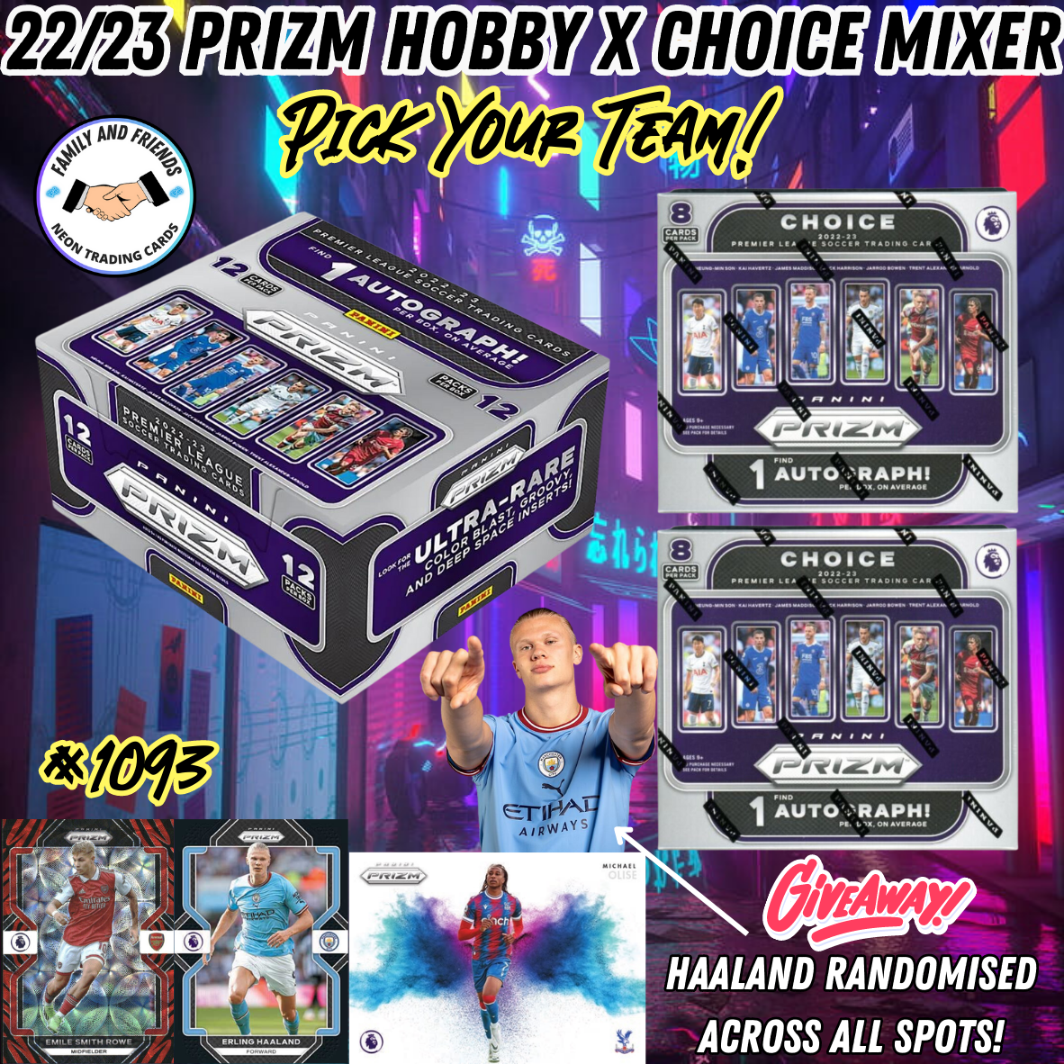 Break 1093 - 22/23 EPL Prizm Hobby x Choice 3 Box Pick Your Team - WIN HAALAND!