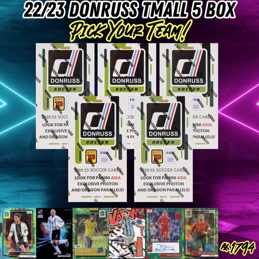 Break 1794 - 22/23 Donruss FIFA Soccer Asia - 5 Box - Pick Your Team