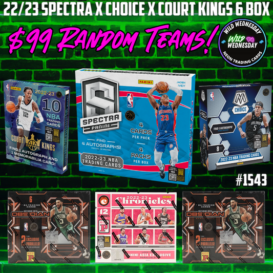 Break 1543 - 22/23 NBA Spectra x Choice x Court Kings 6 Box Mixer - $99 Random Teams!