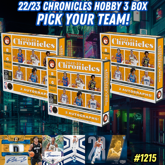 Break 1215 - NBA 22/23 Chronicles Hobby 3 Box - Pick Your Team!