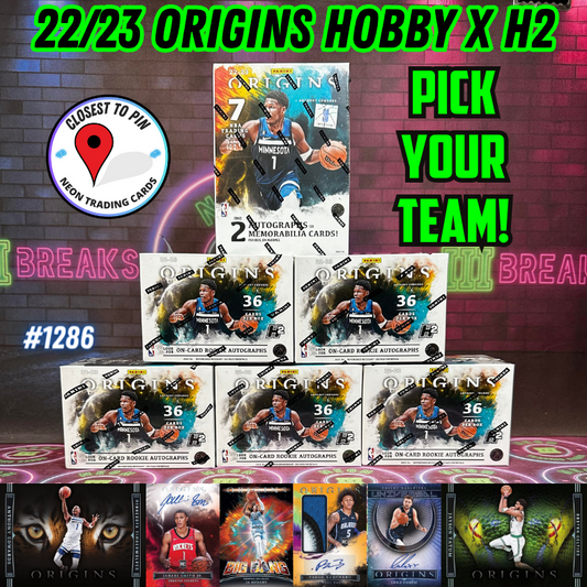 Break 1286 - NBA 22/23 Origins Hobby x H2 - Pick Your Team!