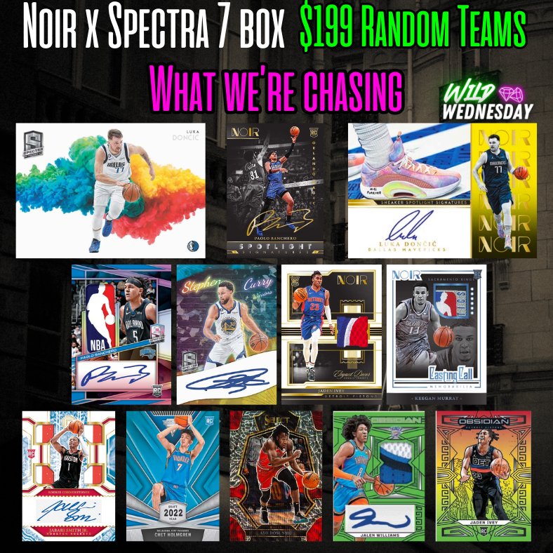 Break 1642  - 22/23 NBA Noir x Spectra 7 Box - $199 Random Teams!