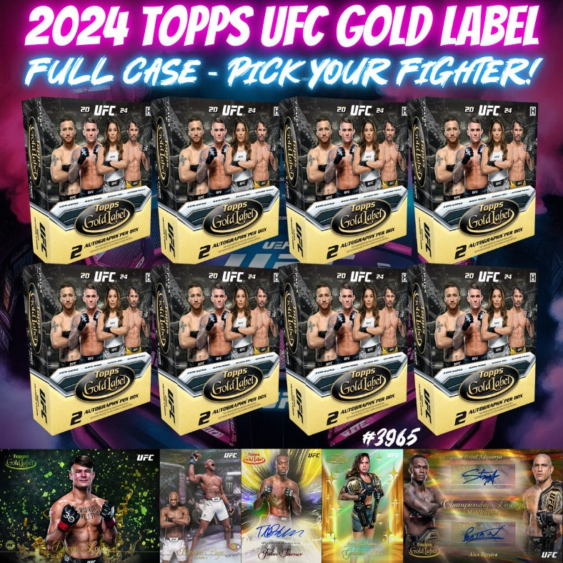 Break 3965 - 2024 UFC Gold Label Hobby - 8 Box FULL CASE - Pick Your Fighter!