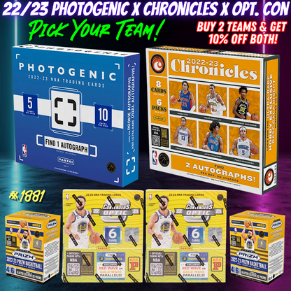 Break 1881 - NBA 22/23 Photogenic x Chronicles x Optic Contenders - Pick Your Team!