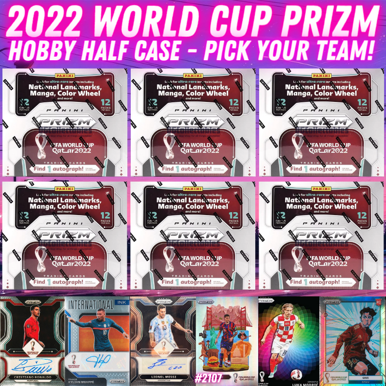 Break 2107 - 2022 Panini Prizm World Cup HOBBY - Half Case - Pick Your Team!