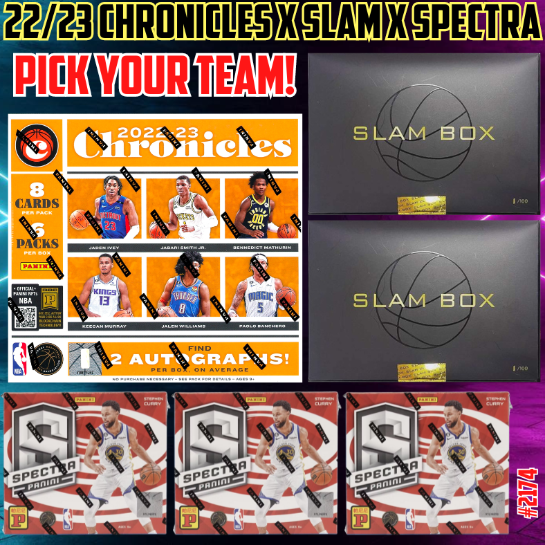 Break 2174 - NBA 22/23 Chronicles x Double Slam x Triple Spectra - 6 Box Pick Your Team!