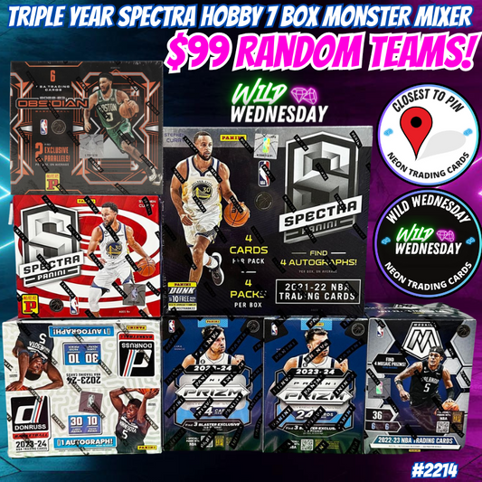 Break 2214 - NBA Triple Year Spectra Hobby 7 Box Monster Mixer - $99 Random Teams!