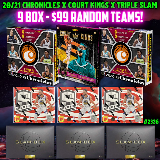 Break 2336 - NBA 20/21 Chronicles x Court Kings x Triple Slam 9 Box - $99 Random Teams!