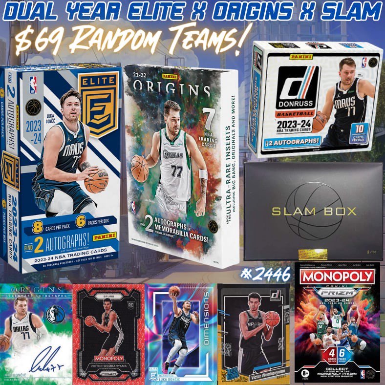 Break 2446 - NBA Dual Year Elite x Origins x Slam - $69 Random Teams!