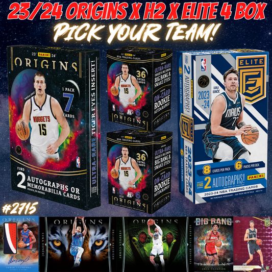 Break 2715 - NBA - 23/24 Origins Hobby x H2 & Elite Pick Your Team Mixer!