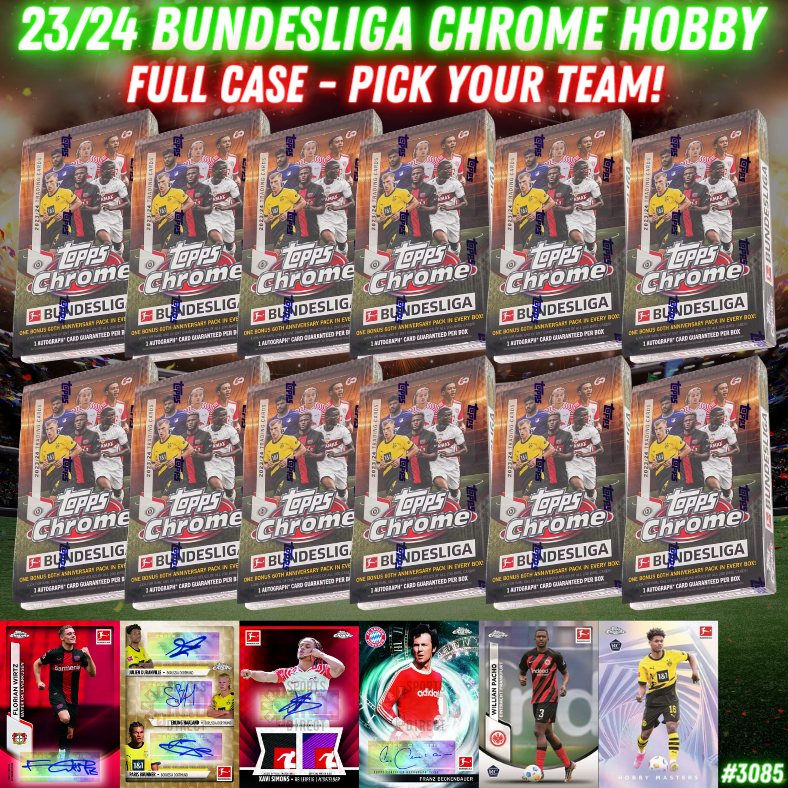 Break 3085 - 23/24 Bundesliga Chrome Hobby - FULL CASE - Pick Your Team