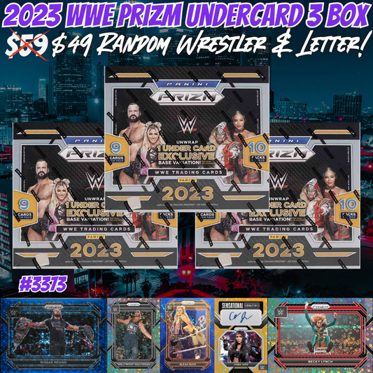 Break 3373 - 2023 WWE Prizm Undercard 3 Box - $49 Random Wrestler + Random Letter!