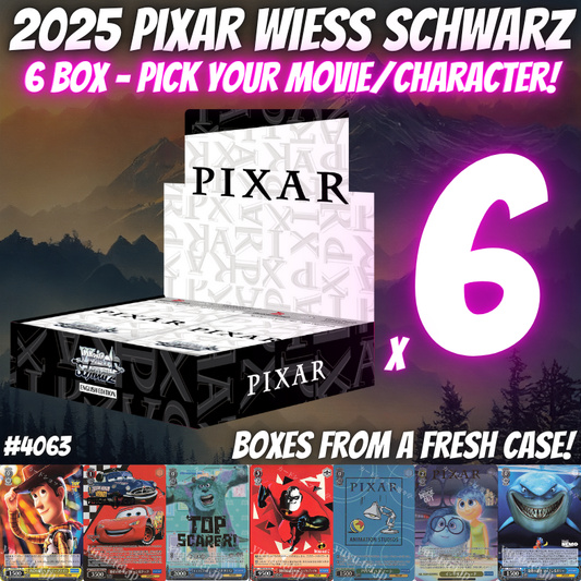 Break 4064 - 2025 Pixar Weiss Schwarz 6 Box HALF CASE - Pick Your Character/Movie!