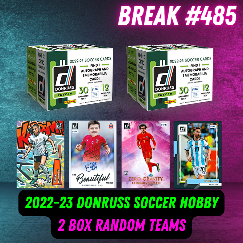 Break 485 - 22/23 Donruss Soccer Hobby - 2 box - Random Teams!