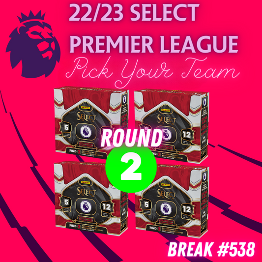 Break  538 - 22/23 Select Premier League Hobby - 4 Box - Pick Your Player / Team ROUND 2