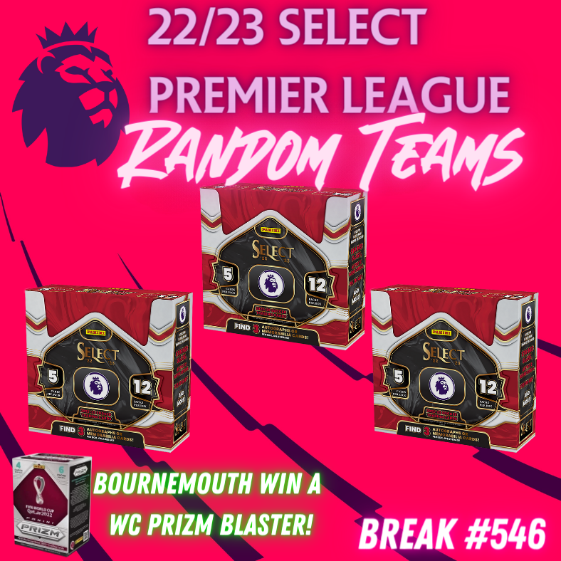 Break 546 - 22/23 Select Premier League Hobby 3 Box RANDOM TEAMS