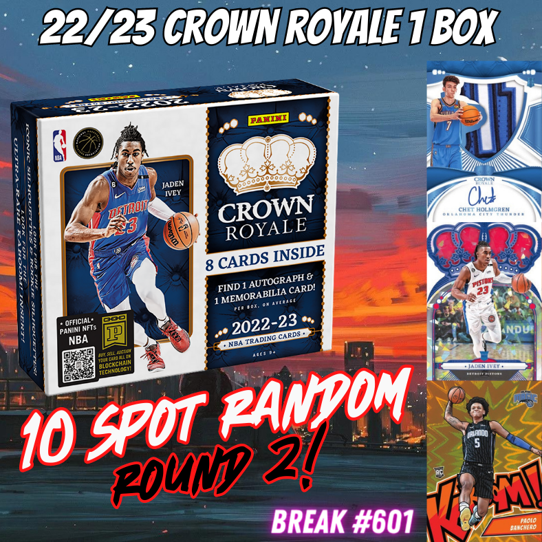 Break 601 - Crown Royale Hobby 1 Box - 10 Spot Random Teams!