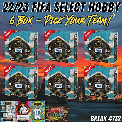 Break 732 - 22/23 FIFA Select Hobby - Half Case - 6 Box - Pick Your Player / Team