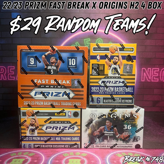 Break 748 - NBA 22/23 Prizm Fast Break + Origins H2 4 Box - $29 Random Teams!