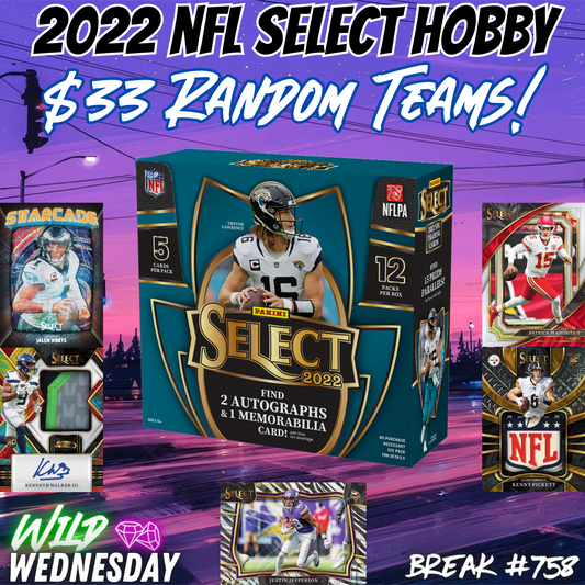 Break 758 - NFL 2022 Select Hobby - 1 Box Random Teams!