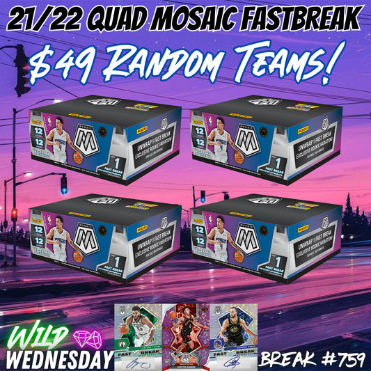 Break 759 - NBA 21/22 Mosaic Fast Break 4 Box - $49 Random Teams!