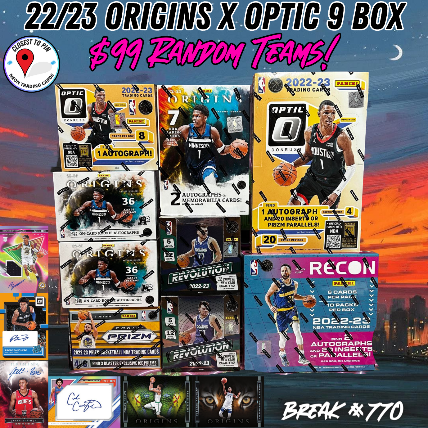 Break 770 - NBA 22/23 Quad Hobby 9 Box Monster Mixer - Random Teams!