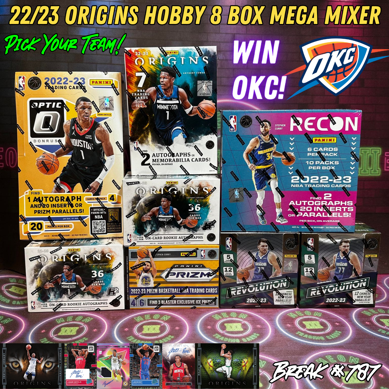 Break 787 - NBA 22/23 Origins Hobby 8 Box Mega Mixer - Pick Your Team!