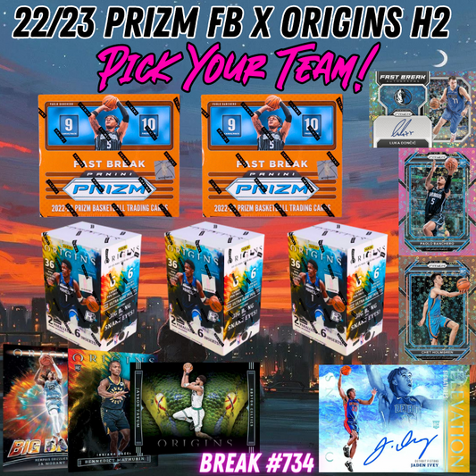 Break 734 - NBA 22/23 Prizm Fast Break x Origins H2 - 5 Box Pick Your Team!