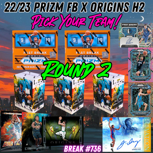 Break 736 - NBA 22/23 Prizm Fast Break x Origins H2 - 5 Box Pick Your Team ROUND 2