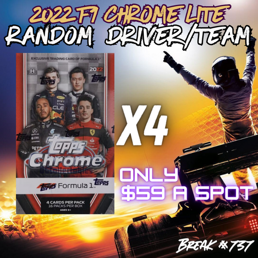 Break 737 - 2022 F1 Chrome Lite - 4 Box Random Driver/Team!