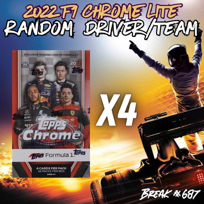 Break 687 - 2022 F1 Chrome Lite - 4 Box Random Driver/Team! Round 2