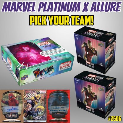 Break 2606 - 2023 Marvel Platinum x Allure - 3 Box - Pick Your Character/Team!