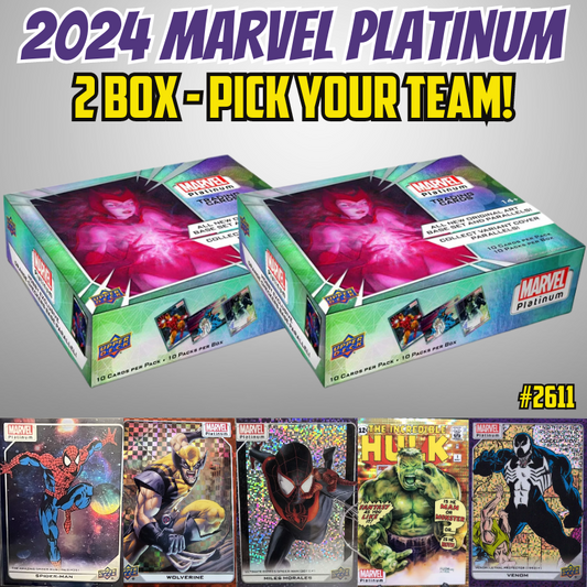 Break 2611 - 2023 Marvel Platinum - 2 Box - Pick Your Character/Team!