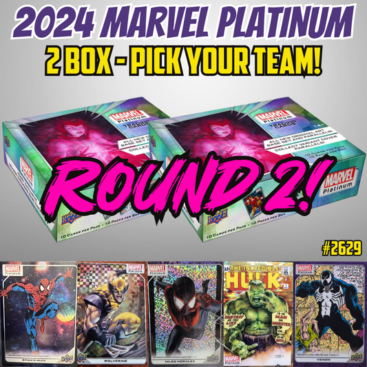 Break 2629 - 2023 Marvel Platinum - 2 Box - Pick Your Character/Team ROUND 2!