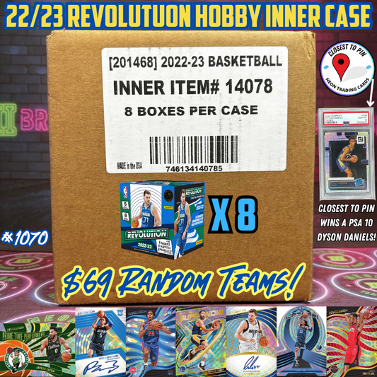 Break 1070 - NBA 22/23 Revolution Hobby 8 Box Inner Case - $69 Random Teams!