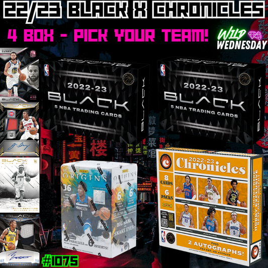 Break 1075 - NEW NBA 22/23 BLACK x Chronicles 4 Box - Pick Your Team!