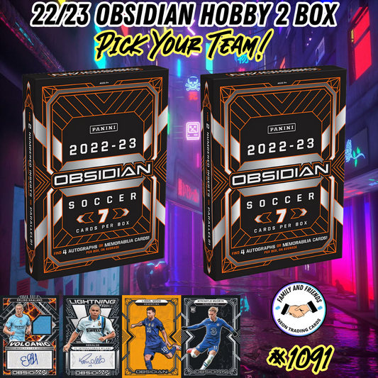 Break 1091 - 22/23 Obsidian Soccer 2 Box - Pick Your Team!