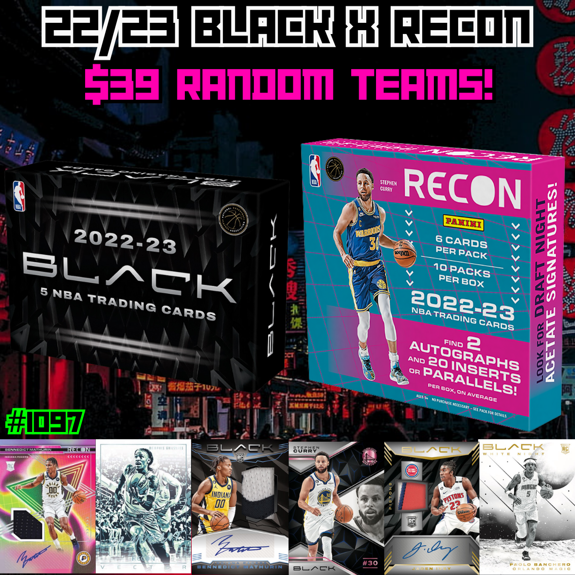 Break 1097 - NBA 22/23 BLACK x Recon Hobby 2 Box - $39 Random Teams!