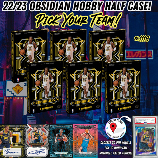 Break 1118 - NBA 22/23 Obsidian Hobby HALF CASE - Pick Your Team!