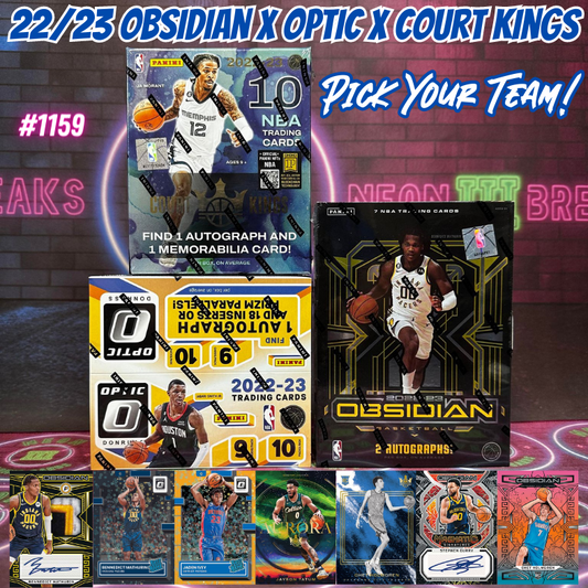 Break 1159 - NBA 22/23 Triple Hobby ft Obsidian - Pick Your Team!