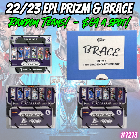 Break 1213 - 22/23 EPL Prizm x Banner Brace - Random Teams - $69 a spot!