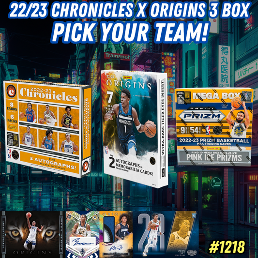 Break 1218 - NBA 22/23 Origins x Chronicles Hobby 3 Box - Pick Your Team!