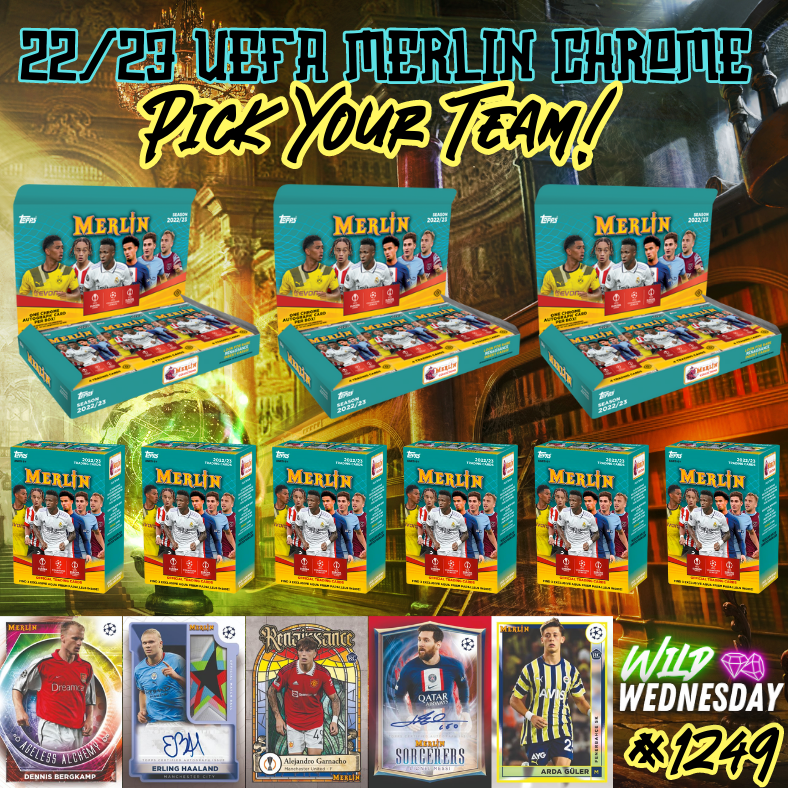 Break 1249 - 22/23 Topps UEFA Merlin Chrome 9 Box Hobby x Blasters Mixer - Pick Your Team!