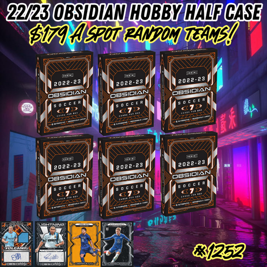 Break 1252 - 22/23 Obsidian Soccer Half Case - Random Teams - $179 a spot!